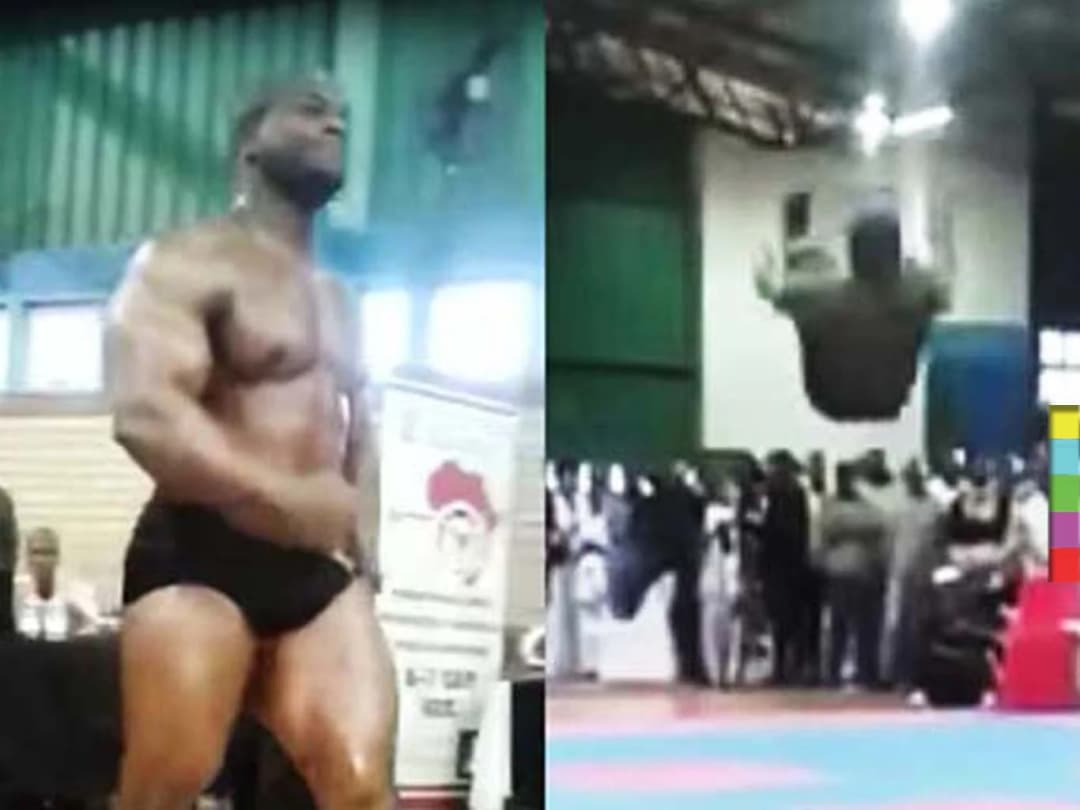 หนุ่มเพาะกายตีลังกาพลาด ร่างตกกระแทกพื้นคอหักดับ