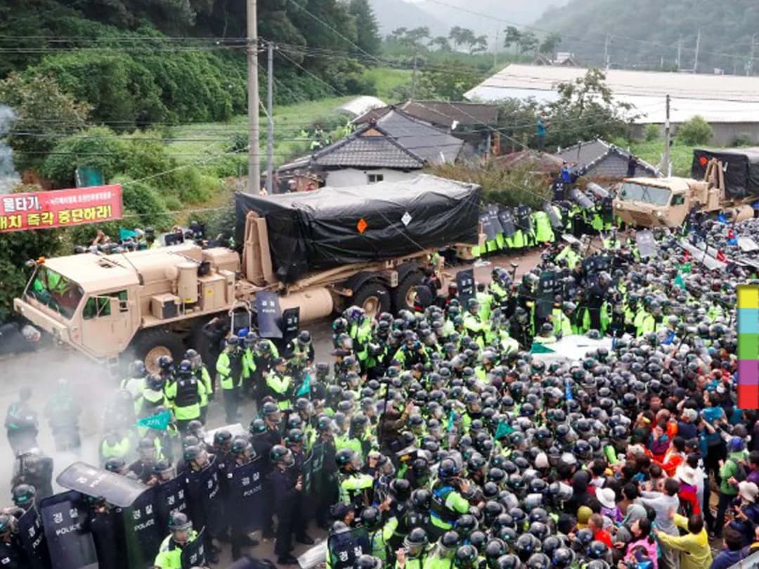 ชาวเกาหลีใต้ประท้วงติดตั้ง THAAD เพิ่มรับมือโสมแดง บาดเจ็บนับสิบ