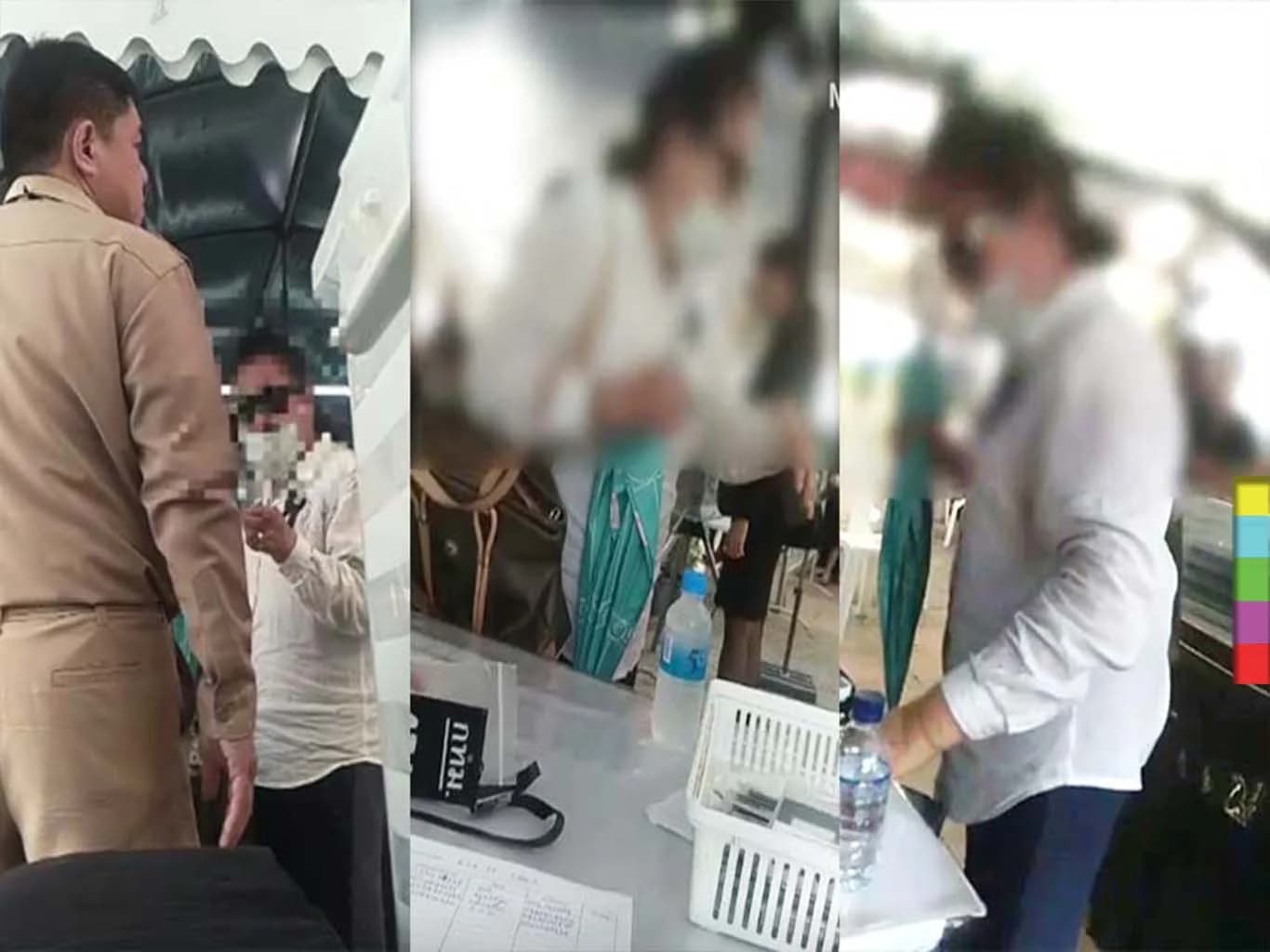 มนุษย์ป้าป่วน ! ใส่เสื้อบาง-เกงสีกรม-สวมแตะชมพู เถียงลั่นจะเข้ากราบพระบรมศพ อ้าง “ป้ารักในหลวง”!!