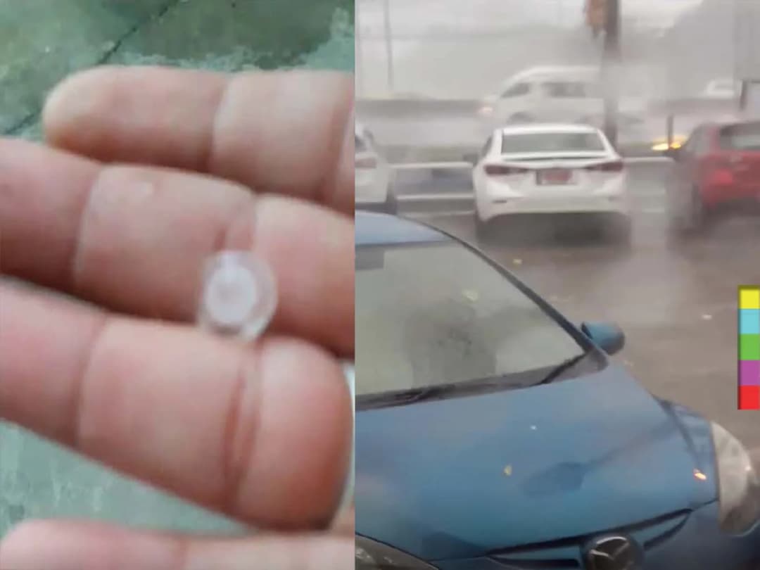 ฮือฮา ! “ลูกเห็บตก” ที่ปทุมธานีหลังฝนกระหน่ำหนัก ชาวบ้านเผยไม่เคยพบมาก่อน