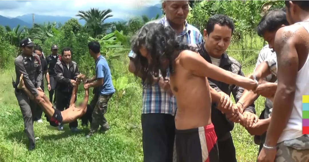 ชายคลั่งสิ้นฤทธิ์ ! นอภ.ใจเด็ด นำพวกบุกรวบ หลังอาละวาดทำร้ายชาวบ้านนานเกือบ 3 เดือน