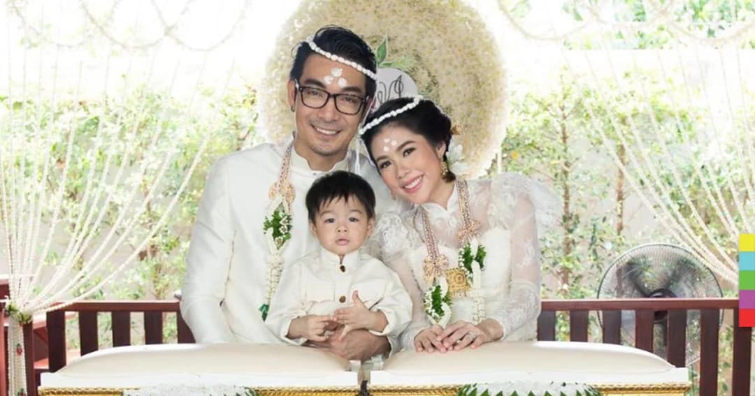 “โอ๊ต วรวุฒิ” ควงภรรยาพร้อมลูกชาย เข้าพิธีแต่งงาน