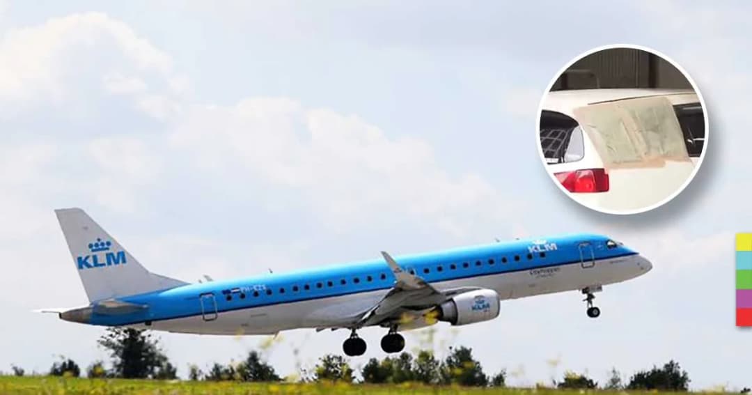 สายการบินเคแอลเอ็มขอโทษ ชิ้นส่วนปีกเครื่องบินตกใส่รถในญี่ปุ่น