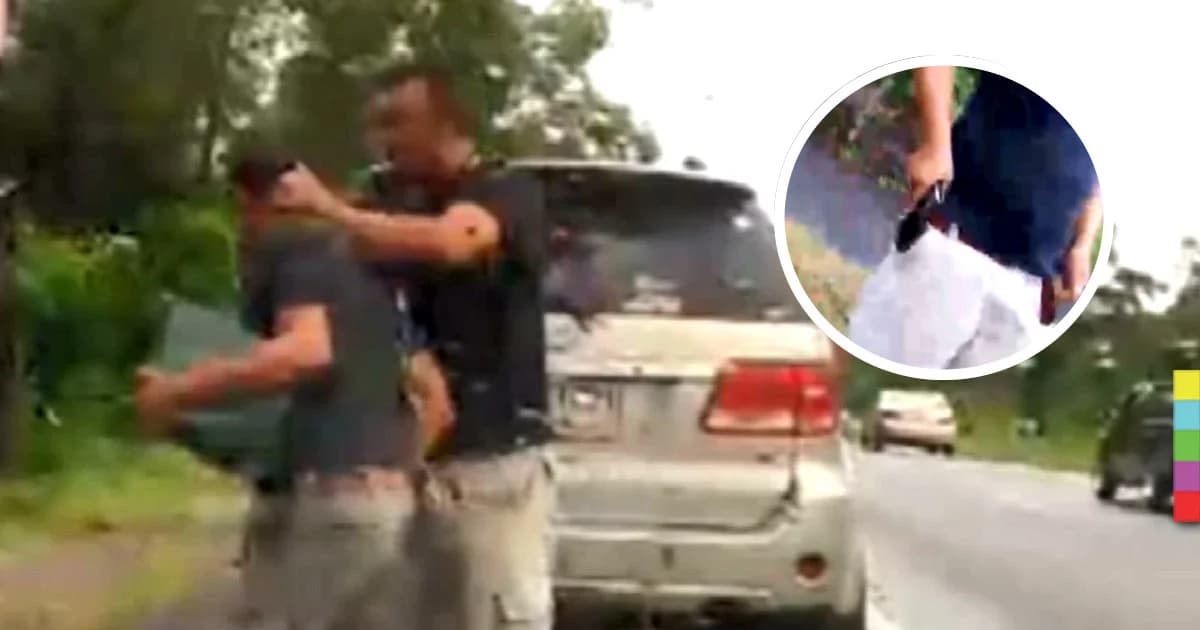 หนุ่มสินเชื่อ โร่เเจ้งความ ถูก ‘ตำรวจกร่าง’ พกปืนข่มขู่ ตบหัวกลางถนน