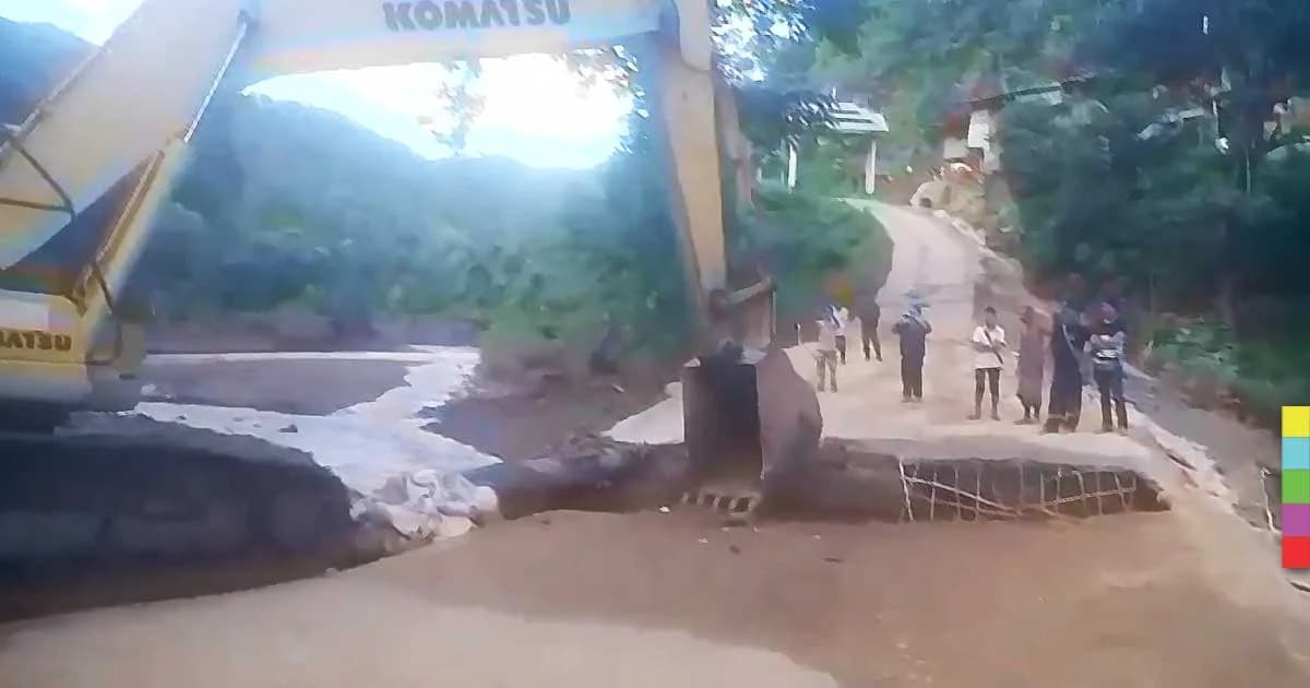 สะพานขาดที่แม่สามแลบ อ.สบเมย ใช้การได้แล้ว