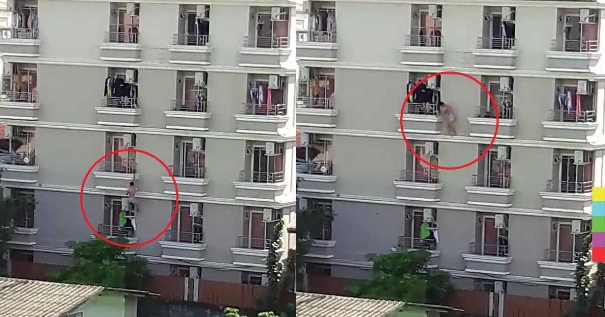 คลิปเตือนภัย ! หนุ่มสไปเดอร์แมน ไต่ปีนตึก เข้าห้องคนอื่นอย่างง่ายดาย