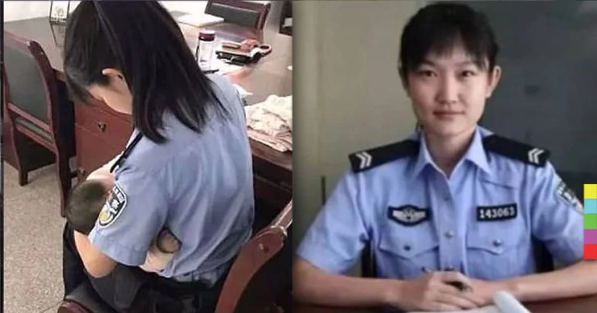 โลกออนไลน์เเห่ชื่นชม ‘ยอดตำรวจหญิงจีน’ ให้นมลูกผู้ต้องหา ที่ร้องจ้าด้วยความหิว