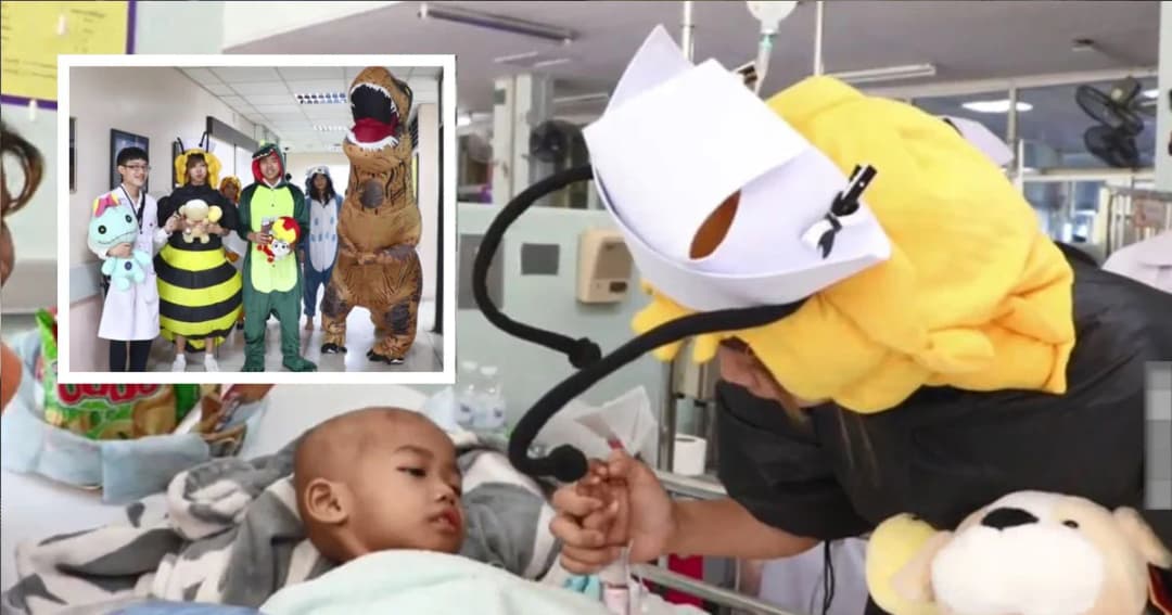 หนูน้อยวัย 3 ขวบ เป็นมะเร็งที่กระดูก ต้องตัดขา ! หมอ พยาบาล ร่วมเเต่งชุดการ์ตูนให้กำลังใจ