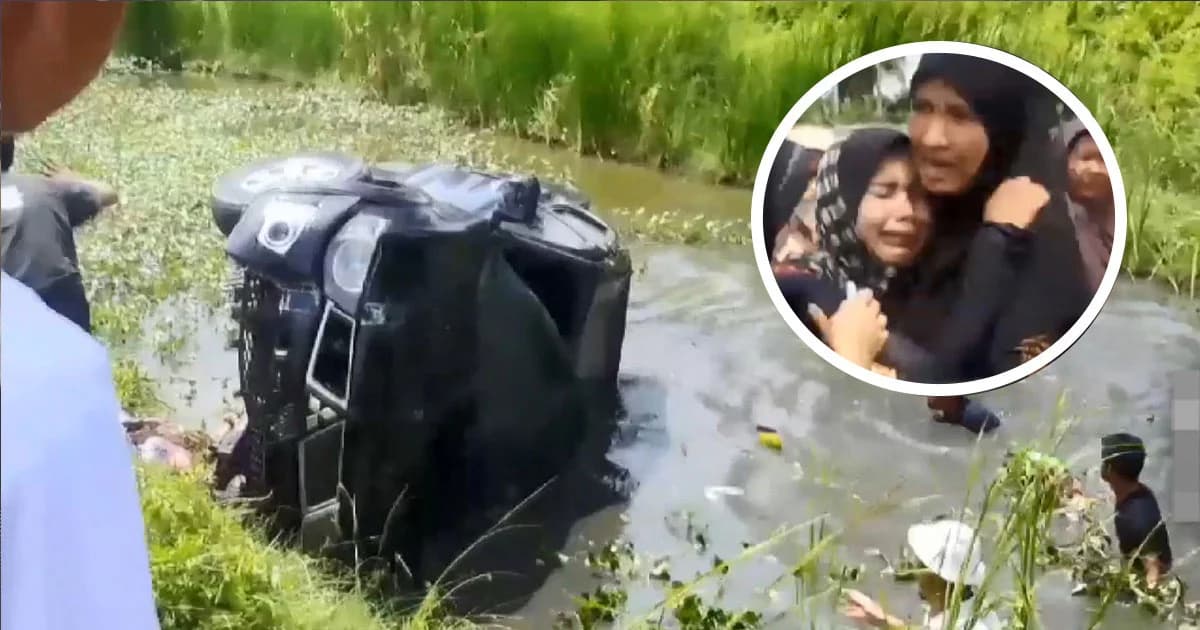 สุดเศร้า ! รถกระบะพ่อเเม่ลูก ประสบอุบัติเหตุตกคูน้ำ เด็กชายวัย 2 ขวบ จมน้ำดับ