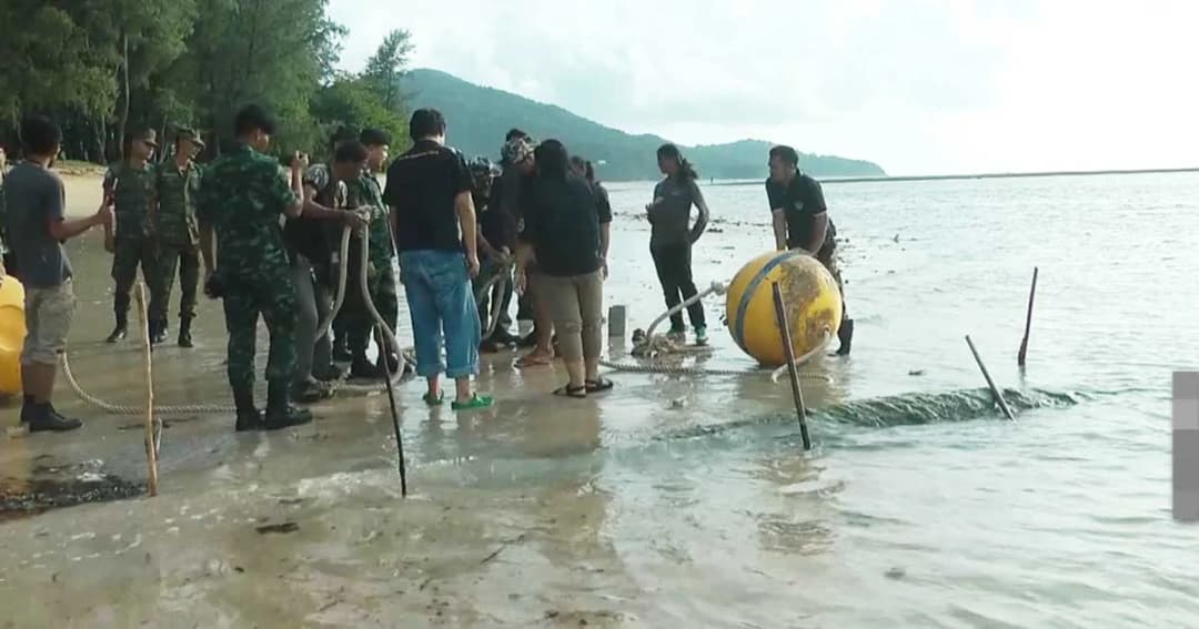 คืบหน้า ! จนท.ยัน วัตถุต้องสงสัยพบที่หาดในยางเป็นระเบิดตอร์ปิโด