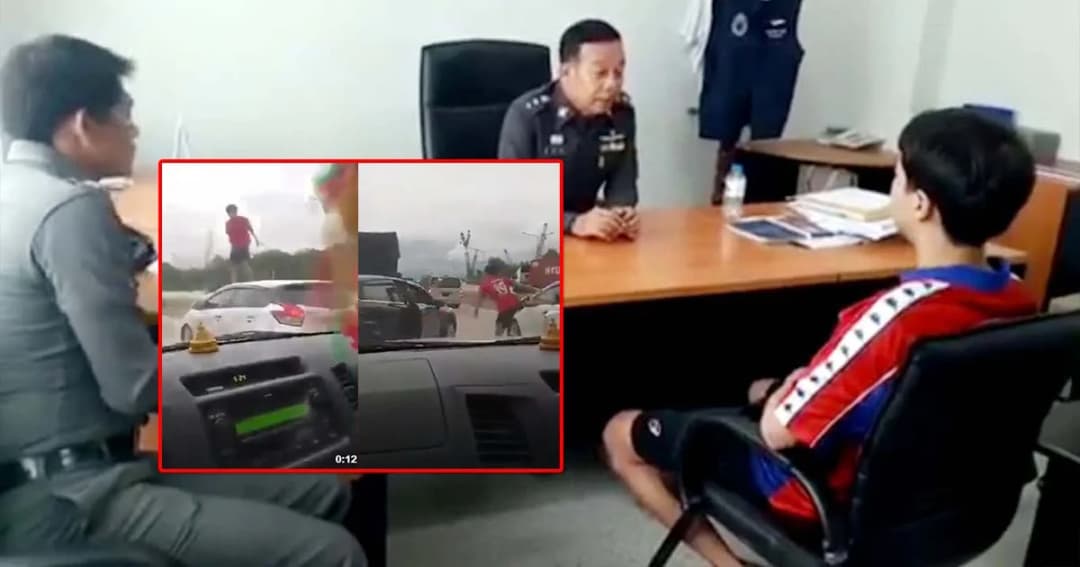 มอบตัวแล้ว ! โจ๋เลือดร้อนกระโดดขึ้นกระทืบรถ สารภาพฉุนแทนแฟนสาวโดนปาดหน้า