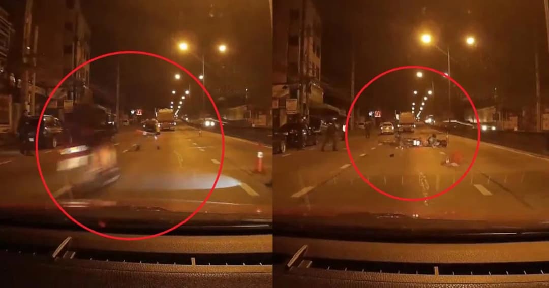 คลิปโจ๋ซ่า ! ซิ่งแหกด่าน ตำรวจใจเด็ด โดดขวาง ถูกชนเจ็บ