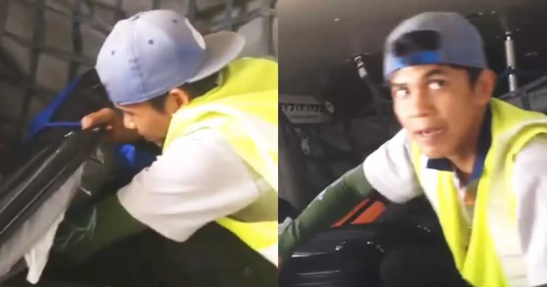 แอบถ่ายพนักงานสายการบินดัง ขโมยของในกระเป๋าผู้โดยสาร