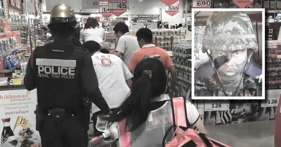 จ่าทหาร ยิงภรรยาท้องเเก่ดับ ในห้างกลางเมือง ก่อนปืนลั่นใส่อกตัวเอง เจ็บสาหัส