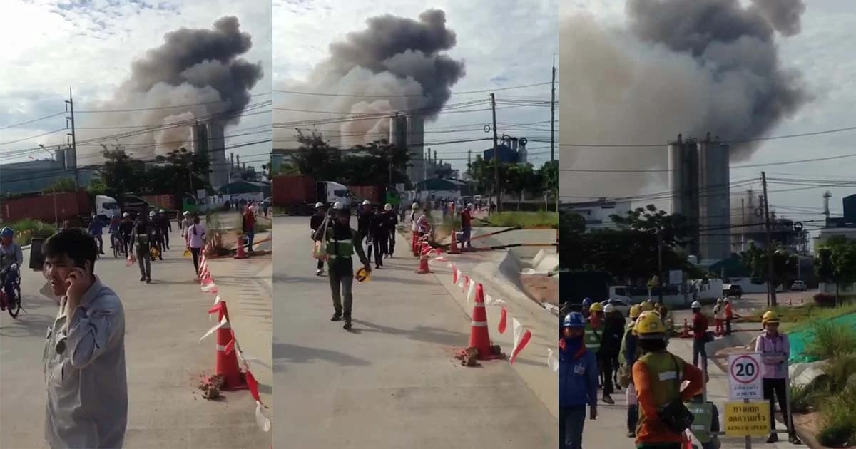 อลหม่าน ! ไฟไหม้โรงงานซิลิโคนระยอง พนักงานหนีตายวุ่น