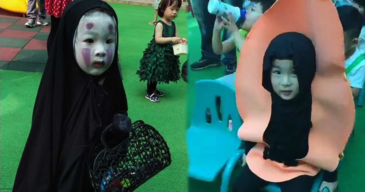 น่ารักได้อีก ! หนูน้อยผีไร้หน้า กลับมาพร้อมชุดใหม่ วันฮาโลวีน