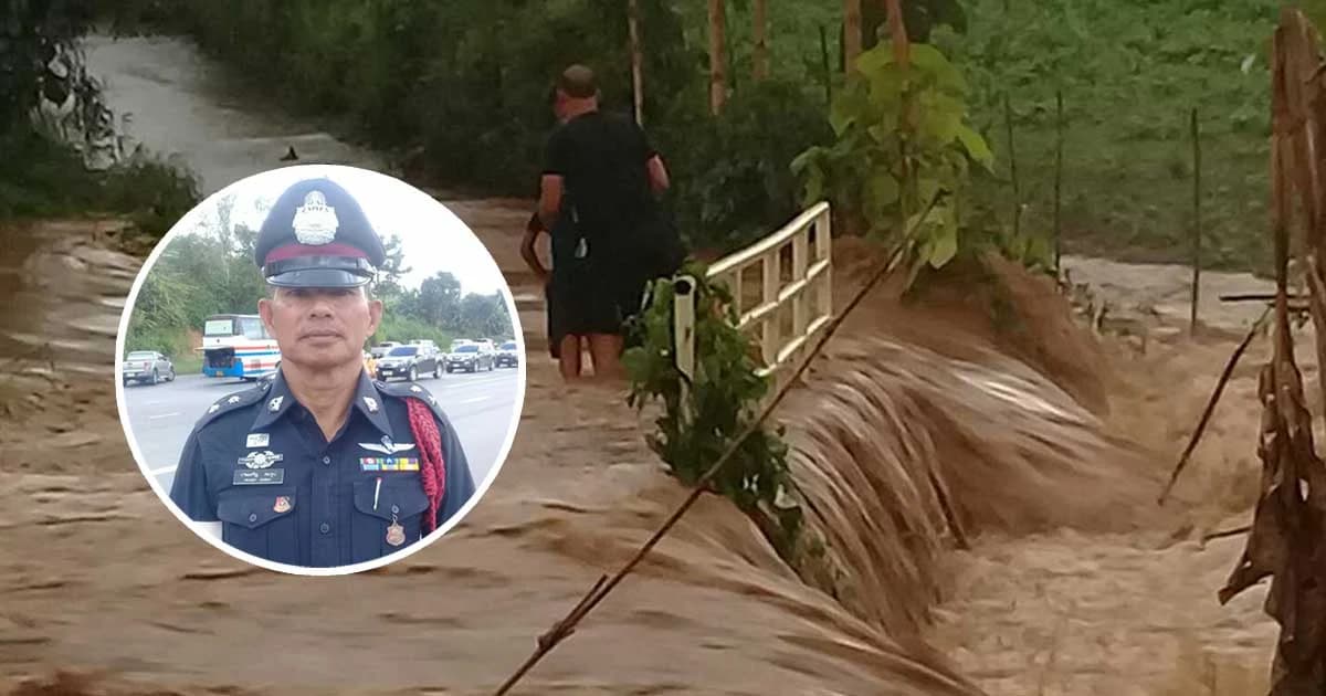 นาทีตำรวจฮีโร่ฝ่ากระแสน้ำช่วยเด็กถูกน้ำป่าพัดตกคลอง รอดตายหวุดหวิด