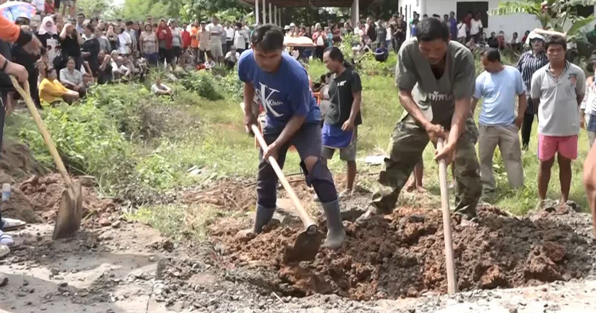 ล่ารองเจ้าอาวาส ใช้ขวานกระหน่ำฟันคอ หน้าหนุ่มใหญ่ ก่อนขุดหลุมฝัง โบกปูนทับในวัด