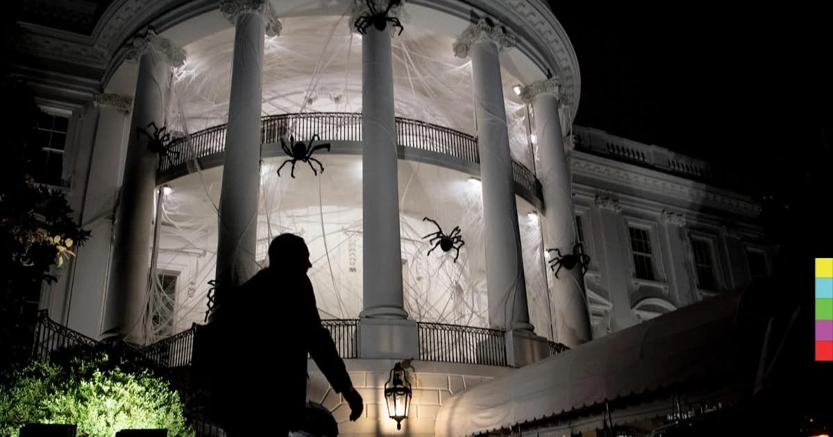 ขนหัวลุก ! เมื่อทำเนียบขาวกลายเป็นบ้านผีสิง ต้อนรับฮาโลวีน