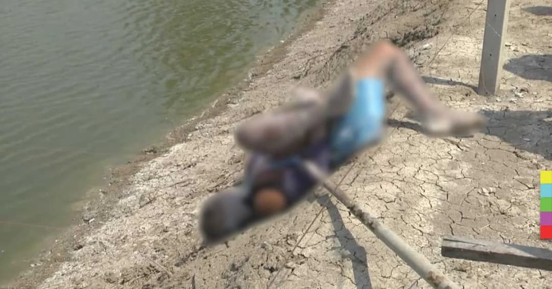 เพลาเครื่องตีน้ำบ่อกุ้งพันเสื้อคนงาน ม้วนร่างเสียชีวิต