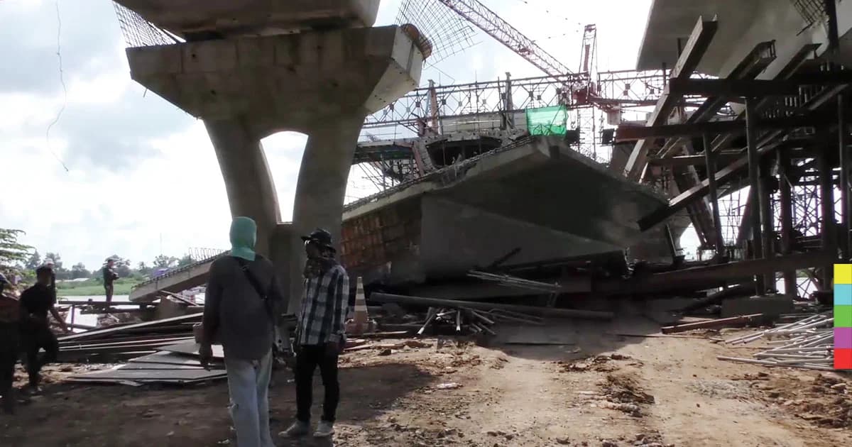 เร่งปรับพื้นที่ ! รอทุบสะพานปูนข้ามเจ้าพระยา หลังถล่มทับคนงานสาหัส