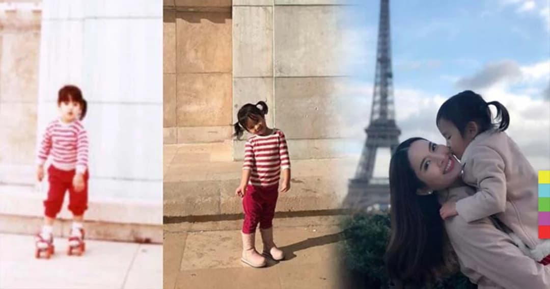 เหมือนสุดๆ “แอฟ” โพสต์ภาพตัวเองตอนเด็กเทียบ “น้องปีใหม่”