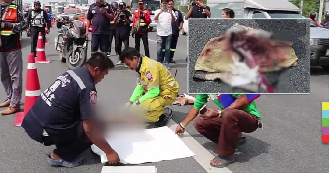 ผงะ! ถุงดำห่อพบศพทารกครรภ์ 8 เดือน ตกบนมอเตอร์เวย์