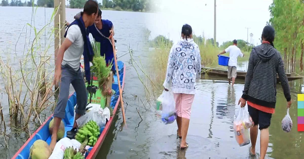 ‘นครสวรรค์’ น้ำท่วมสูง ชาวบ้านเร่งกักตุนอาหาร