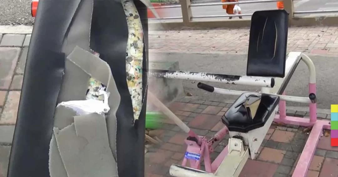 แก๊งโจ๋มือบอน ! ดื่มจนเมาคึกคะนองแอบกรีดเบาะเครื่องออกกำลังกายพังเสียหาย