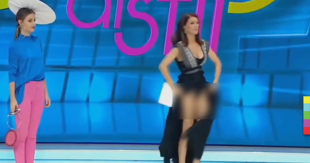 พิธีกรสาวสวยถกกระโปรงกลางรายการสด ! เข้าใจผิดคิดว่าแมงมุมไต่