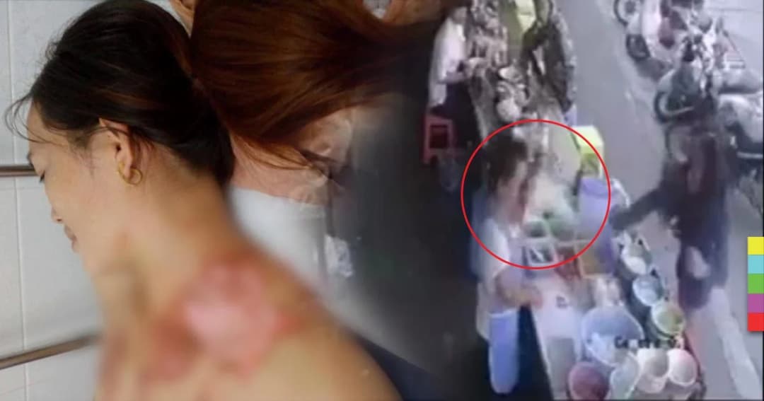 ลูกค้าเดือด ! ขอถุงใหญ่แต่ได้ถุงเล็ก ไม่พอใจปาถุงน้ำเงี้ยวใส่แม่ค้าจนพุพอง