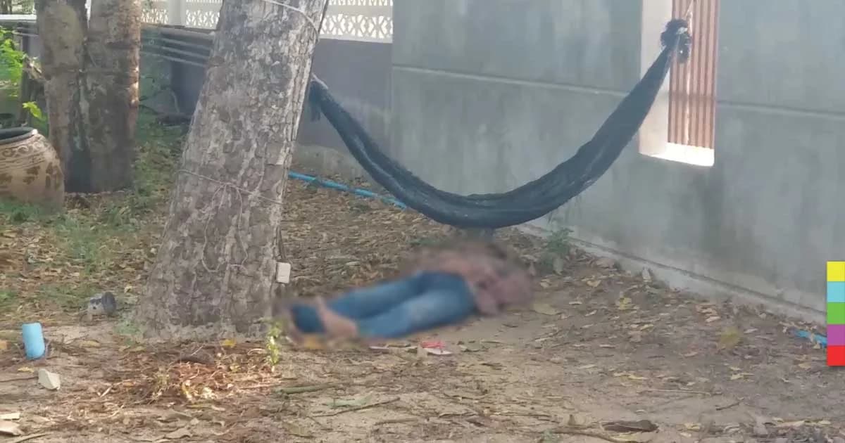 หนุ่มใหญ่นอนเปลใต้ต้นไม้ตั้งแต่เช้า ภรรยาพบอีกทีช่วงเย็นกลายเป็นศพ