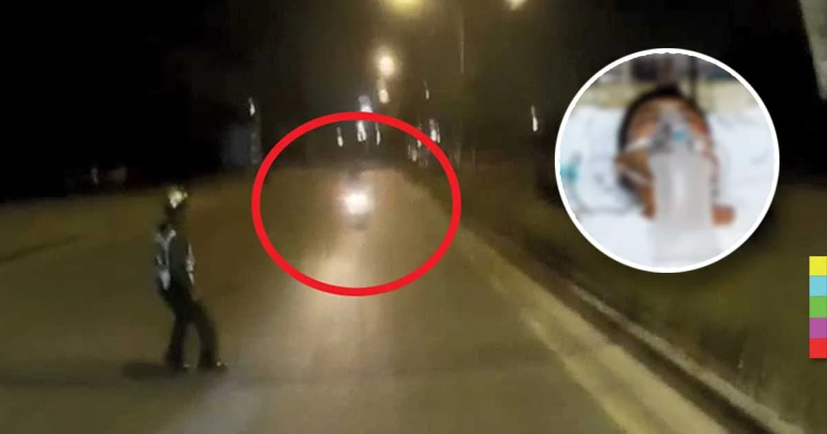 ตำรวจแหลมฉบังโดนวัยรุ่นขี่ จยย.ชน ยังสาหัส