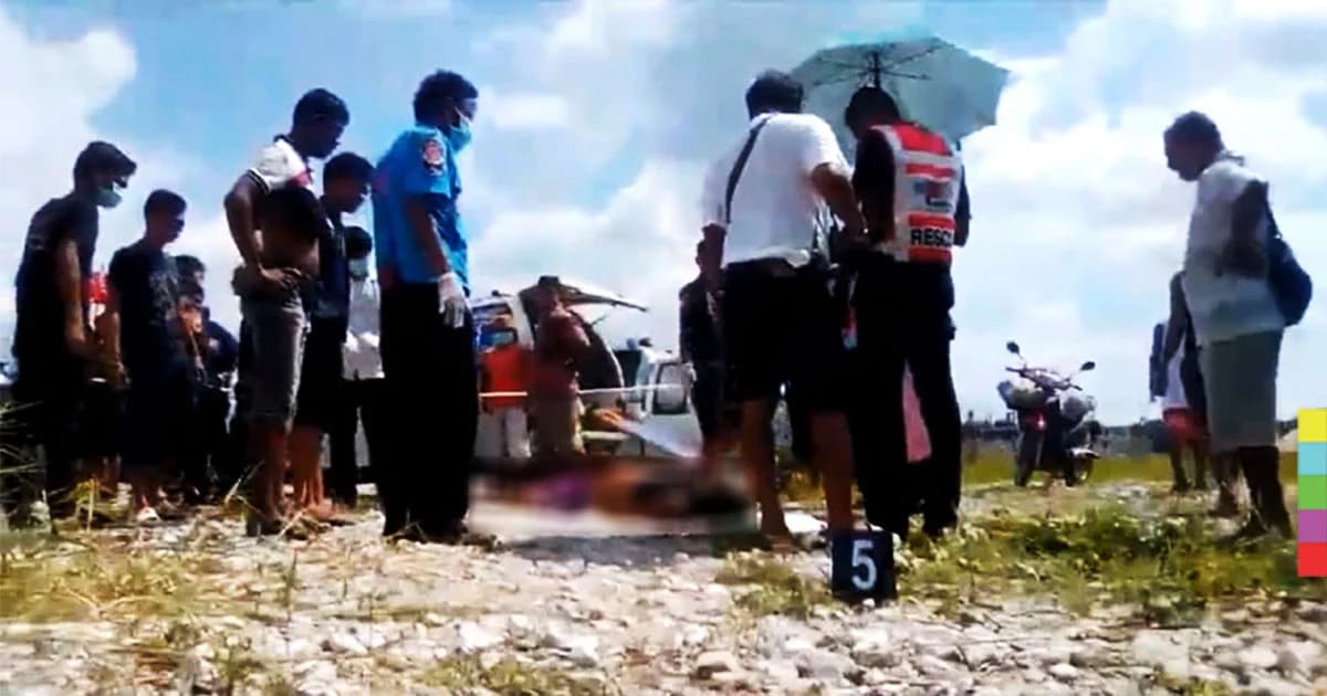 คนงานตัดปาล์ม พบศพชายถูกลวงมายิงทิ้ง ขึ้นอืดริมแม่น้ำตาปี