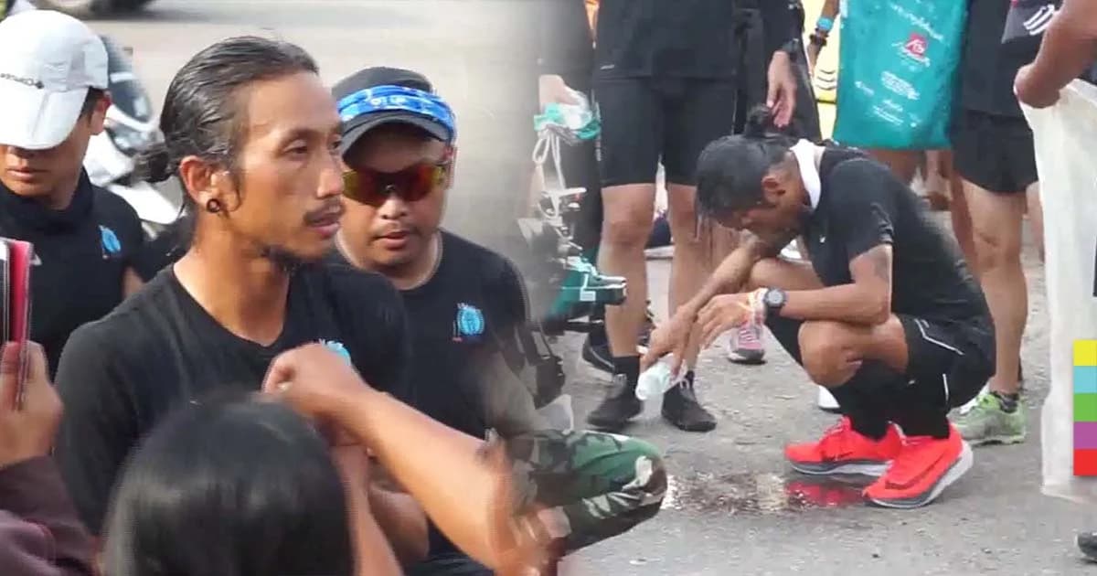 แฟนคลับห่วง ! นาที “ตูน” หน้ามืดจะเป็นลม แต่ใจยังสู้ทนวิ่งต่อ