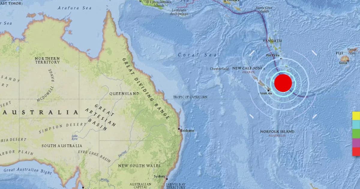 แผ่นดินไหวรุนแรง 7.0 นอกชายฝั่งนิวแคลิโดเนีย