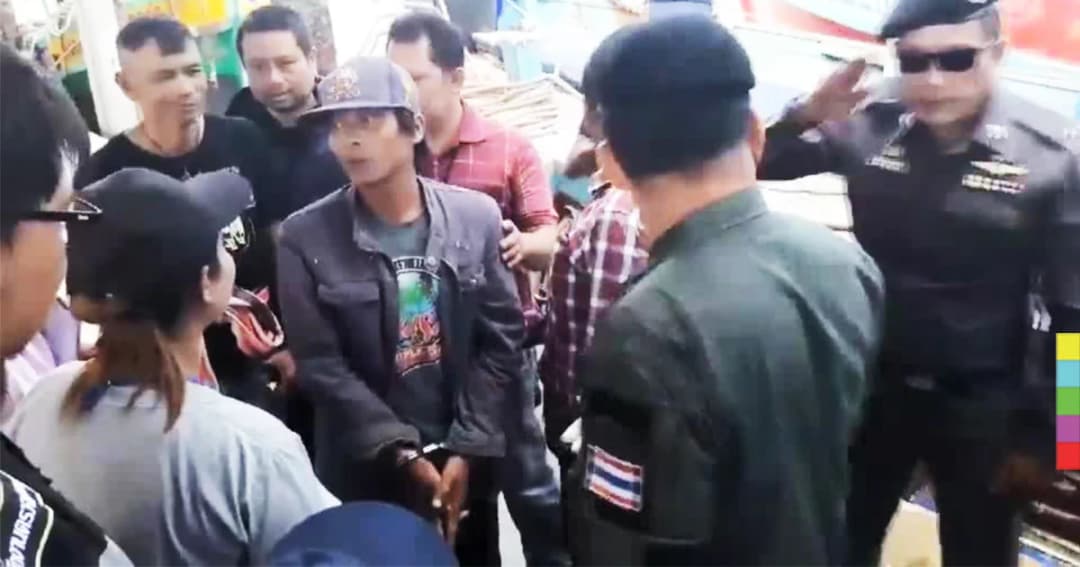 รวบทันควัน ! ลูกเรือชาวเมียนมา คว้าอีโต้ฟันเพื่อนแรงงานดับ