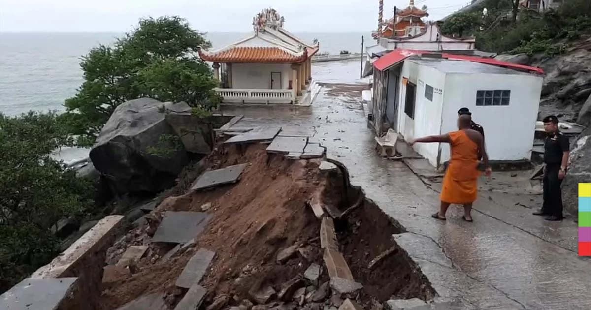 “พายุคีโรกี” ถล่มหัวหิน ! เขาตะเกียบดินสไลด์ ทหารและหน่วยงานเร่งเข้าช่วยเหลือ