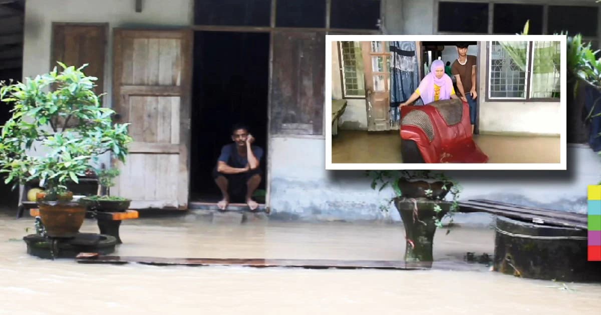 พัทลุง ฝนตกหนัก น้ำป่าไหลหลากเข้าท่วมบ้านเรือน ปชช.