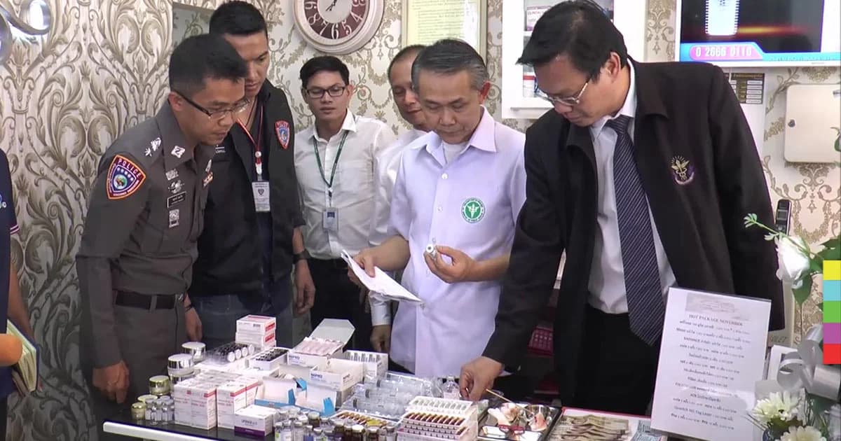 บุกจับคลินิกเสริมความงามเถื่อน ย่านนนทบุรี