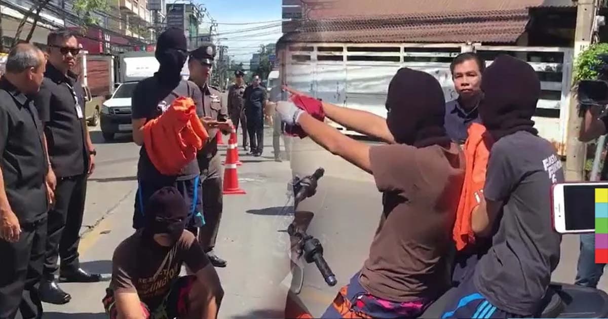 ตร.คุม 2 โจ๋ ทำแผน คดีเผา จยย.ลูกตำรวจทุ่งสองห้อง