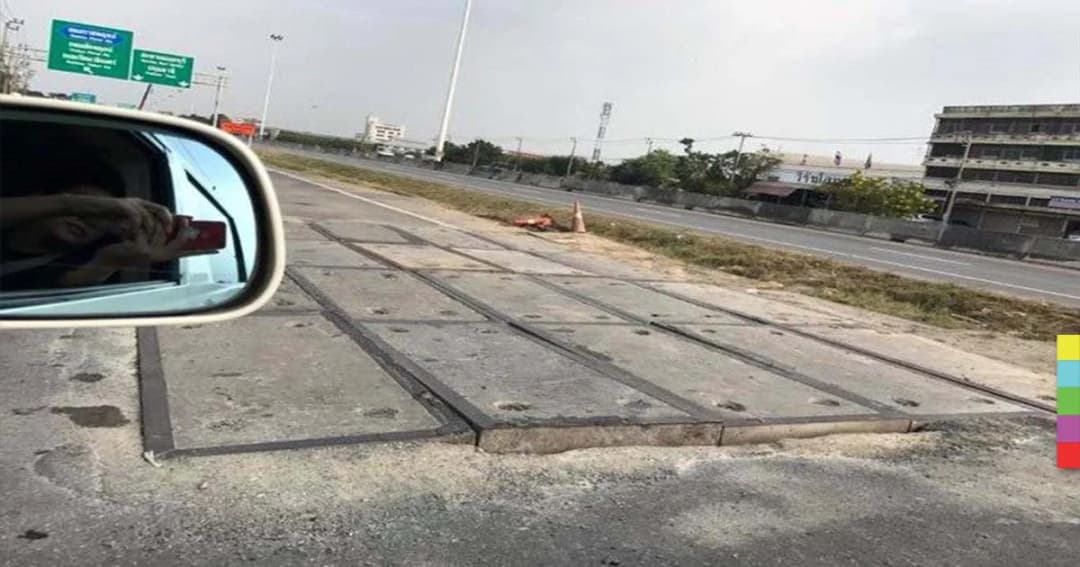 โวยผู้รับเหมา ! ซ่อมถนนเส้น 345 ทำรถยนต์ล้อแตกไป 4 คัน