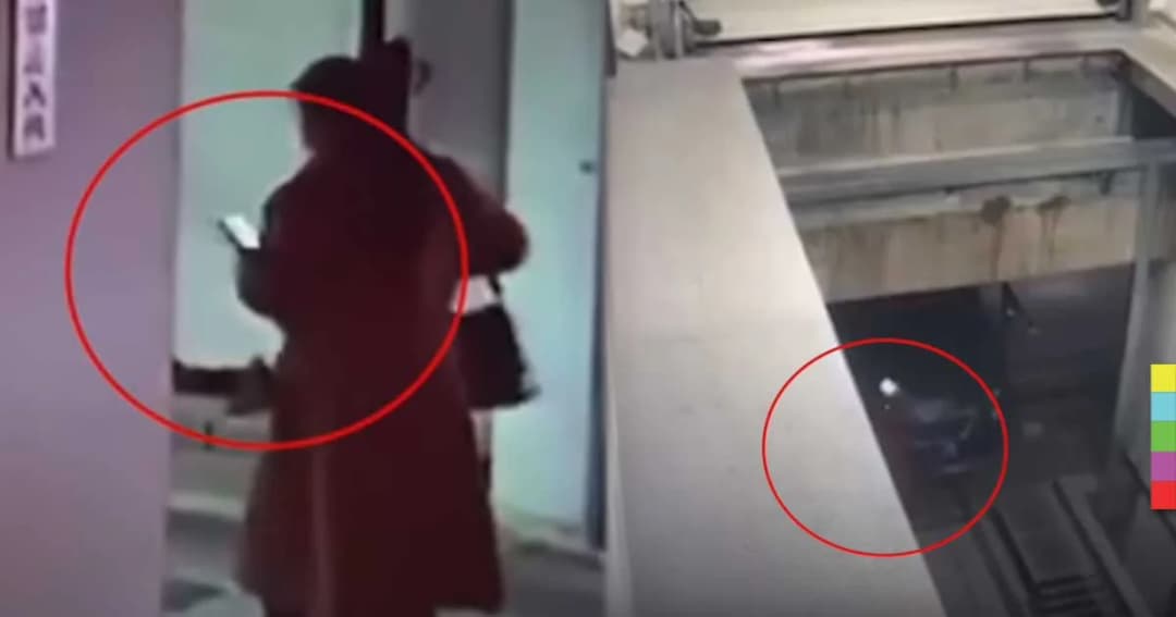 หญิงจีนมัวเล่นโทรศัพท์เดินเข้าลิฟต์จอดรถ ถูกรถทับจนบาดเจ็บ