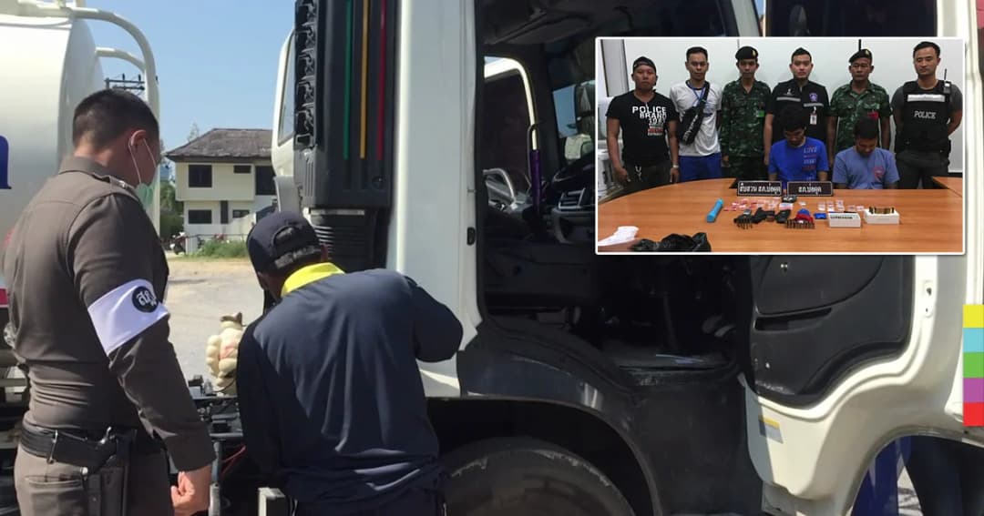 ตร.ขยายผล 2 หนุ่มขับรถส่งน้ำ พบซุกยาบ้าเพิ่ม 2 พันเม็ด