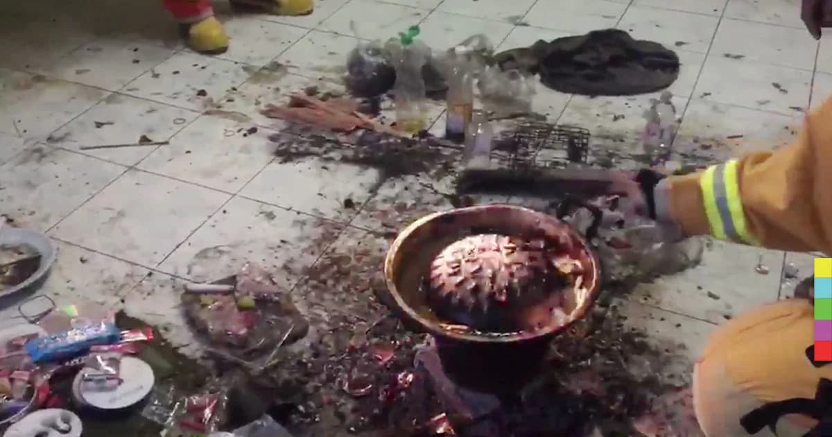 อุทาหรณ์ ! ย่างหมูกระทะกินแก้หนาว หวิดไฟไหม้บ้าน