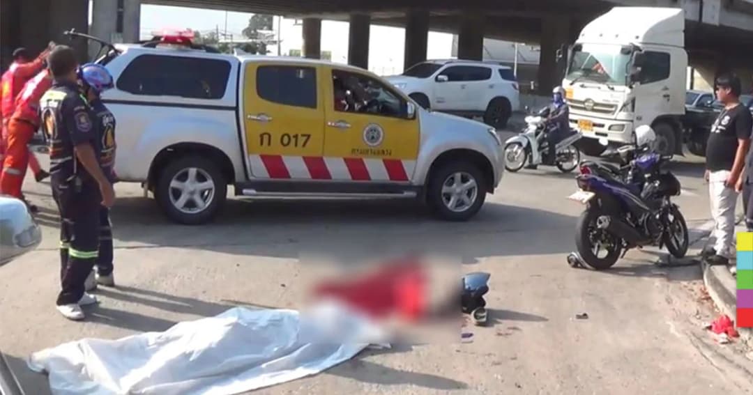 ฟอร์จูนเนอร์ ซิ่งฝ่าไฟแดง ชนหนุ่มขี่ จยย. ดับคาที่