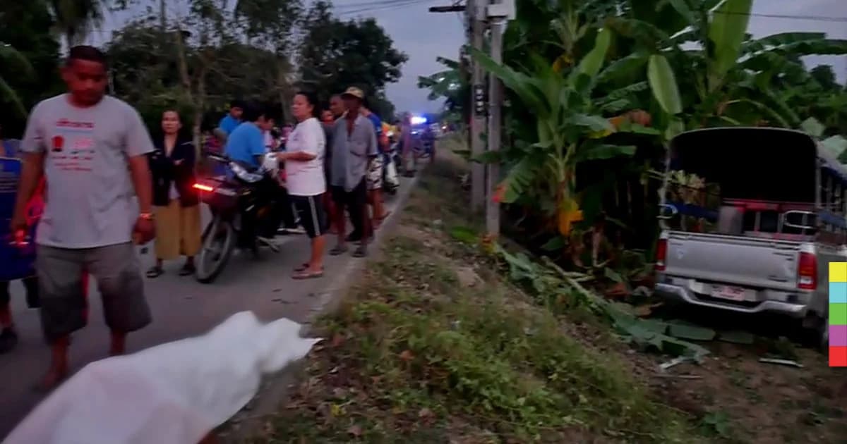 ลุงขับกระบะวูบหมดสติ ! ตกถนนดับ เจ็บอีก 7 ราย