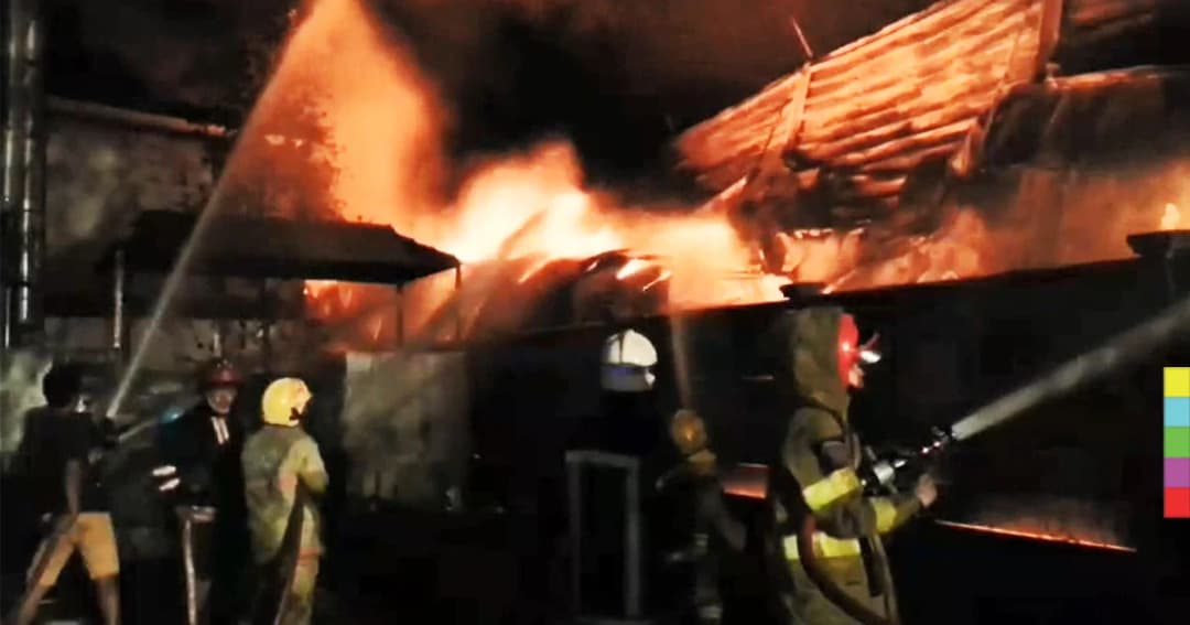 ไฟไหม้โรงงานผลิตรองเท้า สมุทรสาคร เสียหาย 60 ล้านบาท