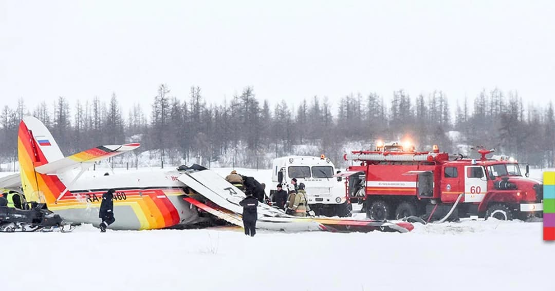 วินาทีชีวิต! เครื่องบินรัสเซียเชิดหัวไม่ขึ้น ตกกระแทกพื้นดับ 3 ศพ