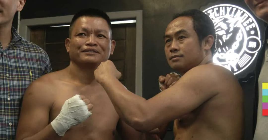 “วีระพล-แซมซั่น” ซ้อมโชว์ก่อนชกมวยย้อนยุค